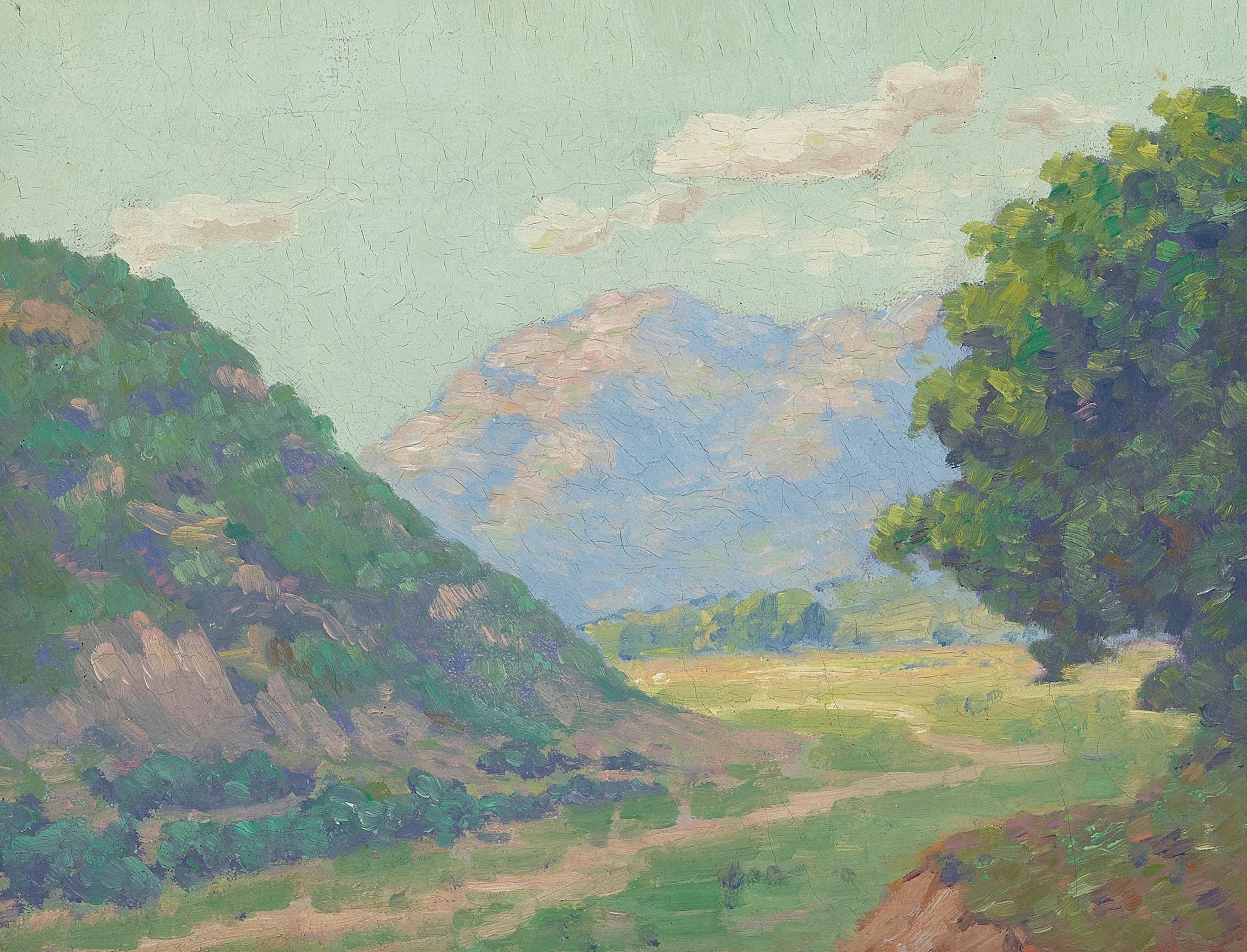 Maurice Braun - San Diego River Bed and Landscape with Trees and Rolling Hills (a group of two)