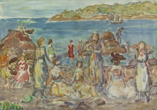 Maurice Brazil Prendergast - Beach Scene, New England