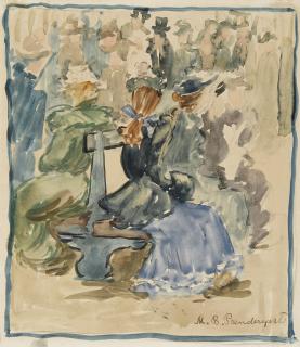 Maurice Brazil Prendergast - Ladies Seated on a Bench