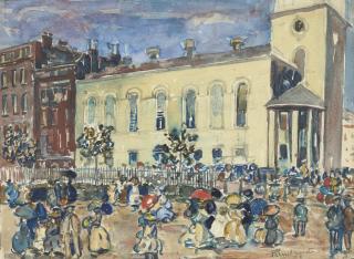 Maurice Brazil Prendergast - Park Street Church, Boston