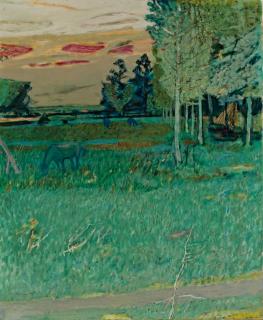 Maurice Brianchon - Chevaux dans un pré