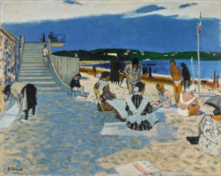 Maurice Brianchon - La Plage à Saint-Jean-de-Luz