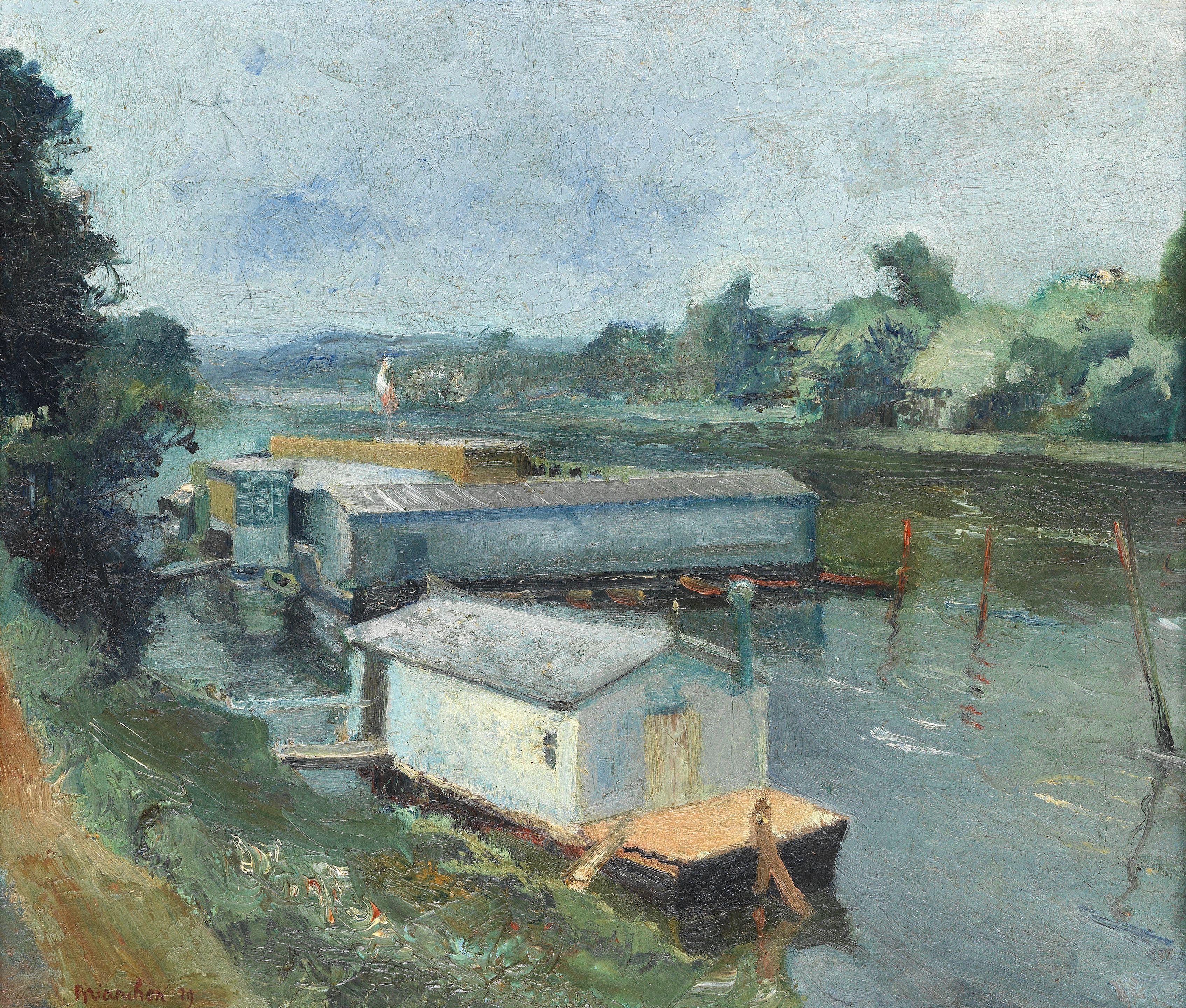 Maurice Brianchon - Les péniches