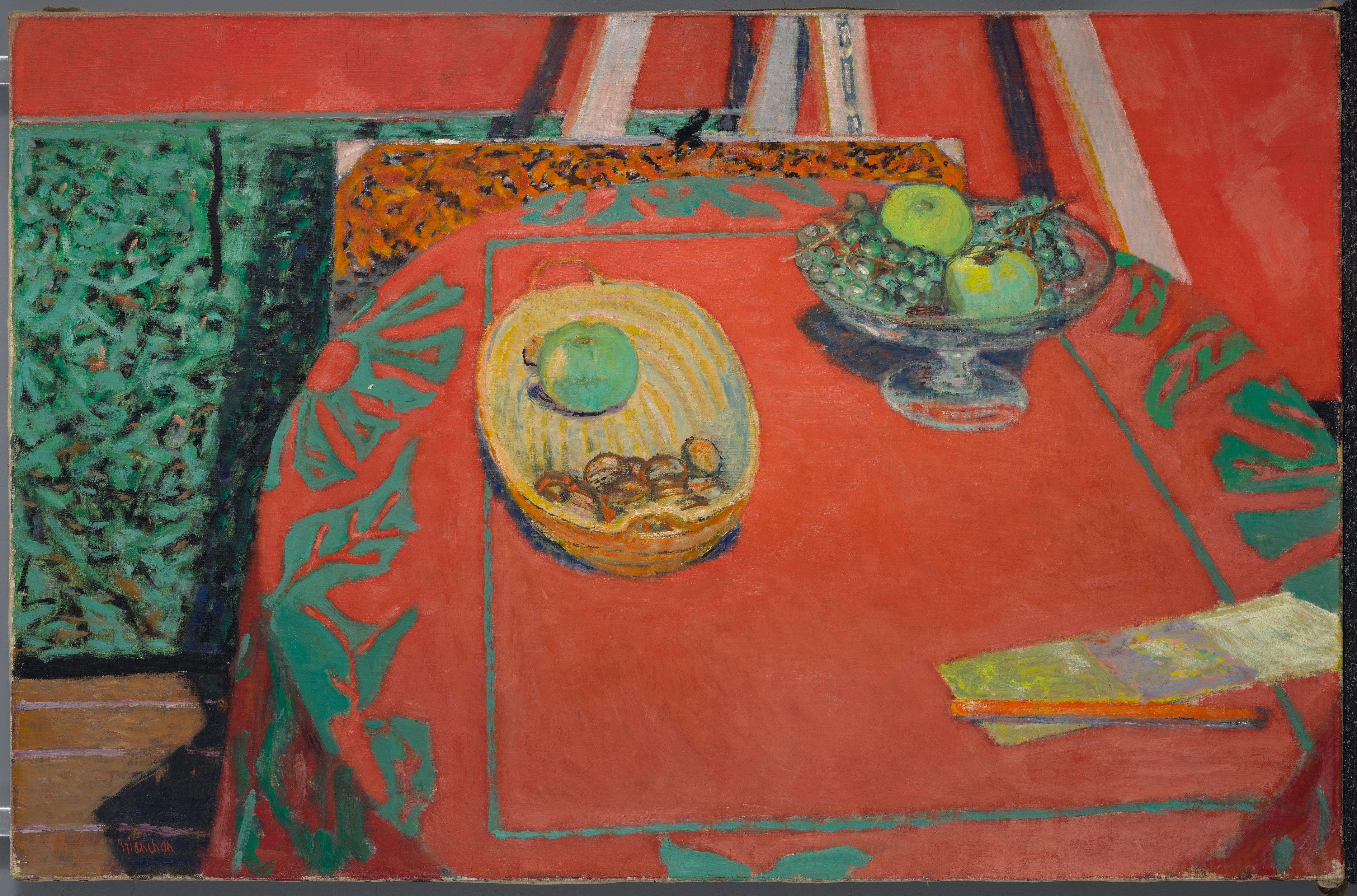 Maurice Brianchon - Nature morte au tapis rouge