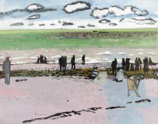 Maurice Brianchon - Plage rose