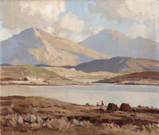 Maurice Canning Wilks, A.R.H.A., R.U.A. - At Ballynahinch, Roundstone, Co. Galway