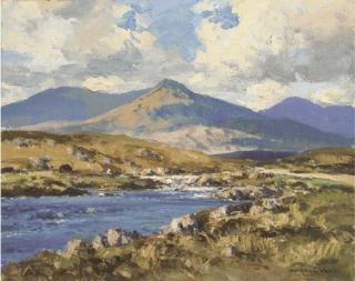 Maurice Canning Wilks, A.R.H.A., R.U.A. - Ballynahinch River, Roundstone, Co. Galway