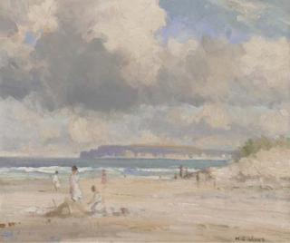 Maurice Canning Wilks, A.R.H.A., R.U.A. - Beach at White Pork Bay, Co. Antrim