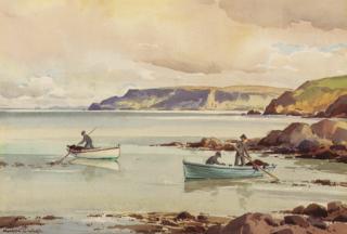 Maurice Canning Wilks, A.R.H.A., R.U.A. - Cutting Wrack, Cushendun, Co. Antrim