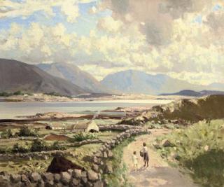 Maurice Canning Wilks, A.R.H.A., R.U.A. - In the Joyce\'s Country, Connemara, Co. Galway