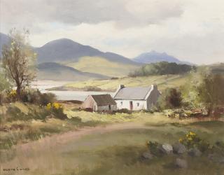 Maurice Canning Wilks, A.R.H.A., R.U.A. - Landscape near Ballykinlar, Co. Down