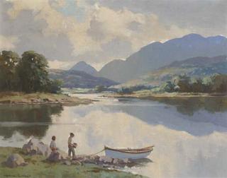 Maurice Canning Wilks - Reflections, Upper Lake, Killarney. Co. Kerry