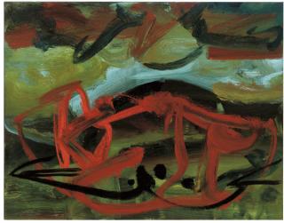 Maurice Cockrill, R.A. - In the warm air swallows feeding overhead