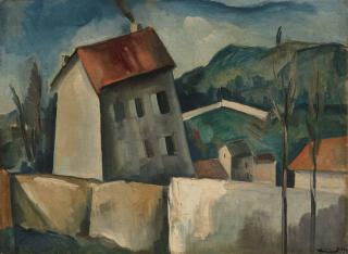 Maurice De Vlaminck - La maison grise à Saint Michel, près de Bougival