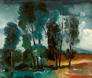 Maurice de Vlaminck - Landschaft mit Bäumen.