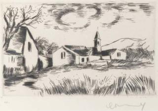 Maurice De Vlaminck - Le Pigeonnier (W.129) et L\'Eglise (W.130)