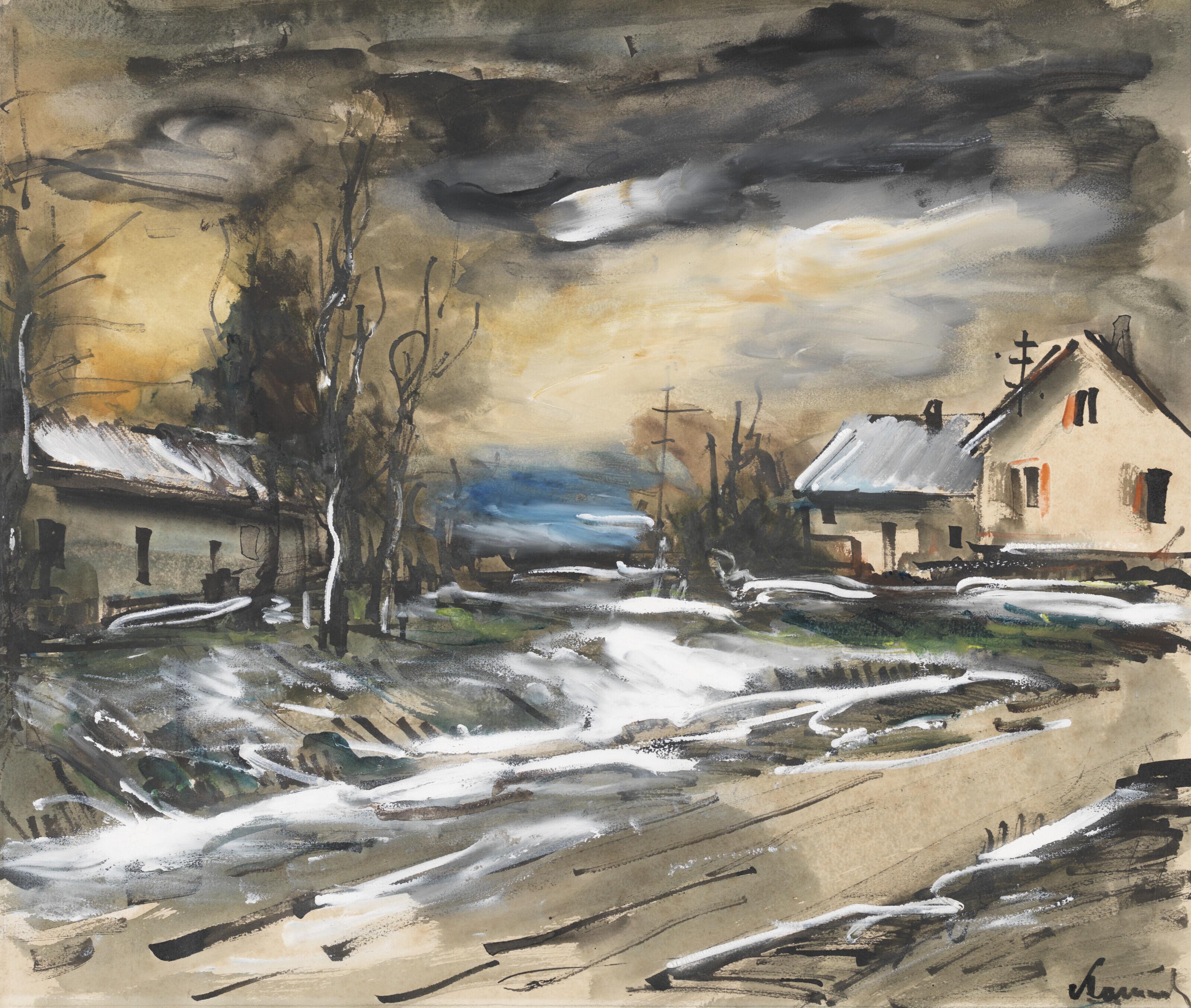 Maurice de Vlaminck - Le village enneigé