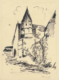 Maurice de Vlaminck - Maison normande avec tourelle