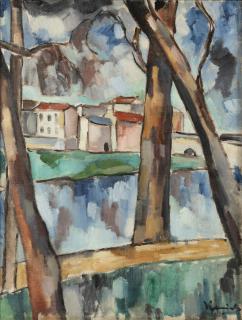 Maurice De Vlaminck - Maisons au bord de l\'eau
