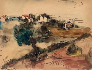 Maurice de Vlaminck - Maisons dans un paysage