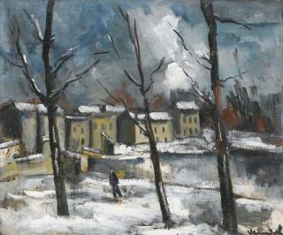Maurice de Vlaminck - Neige, Trois Arbres