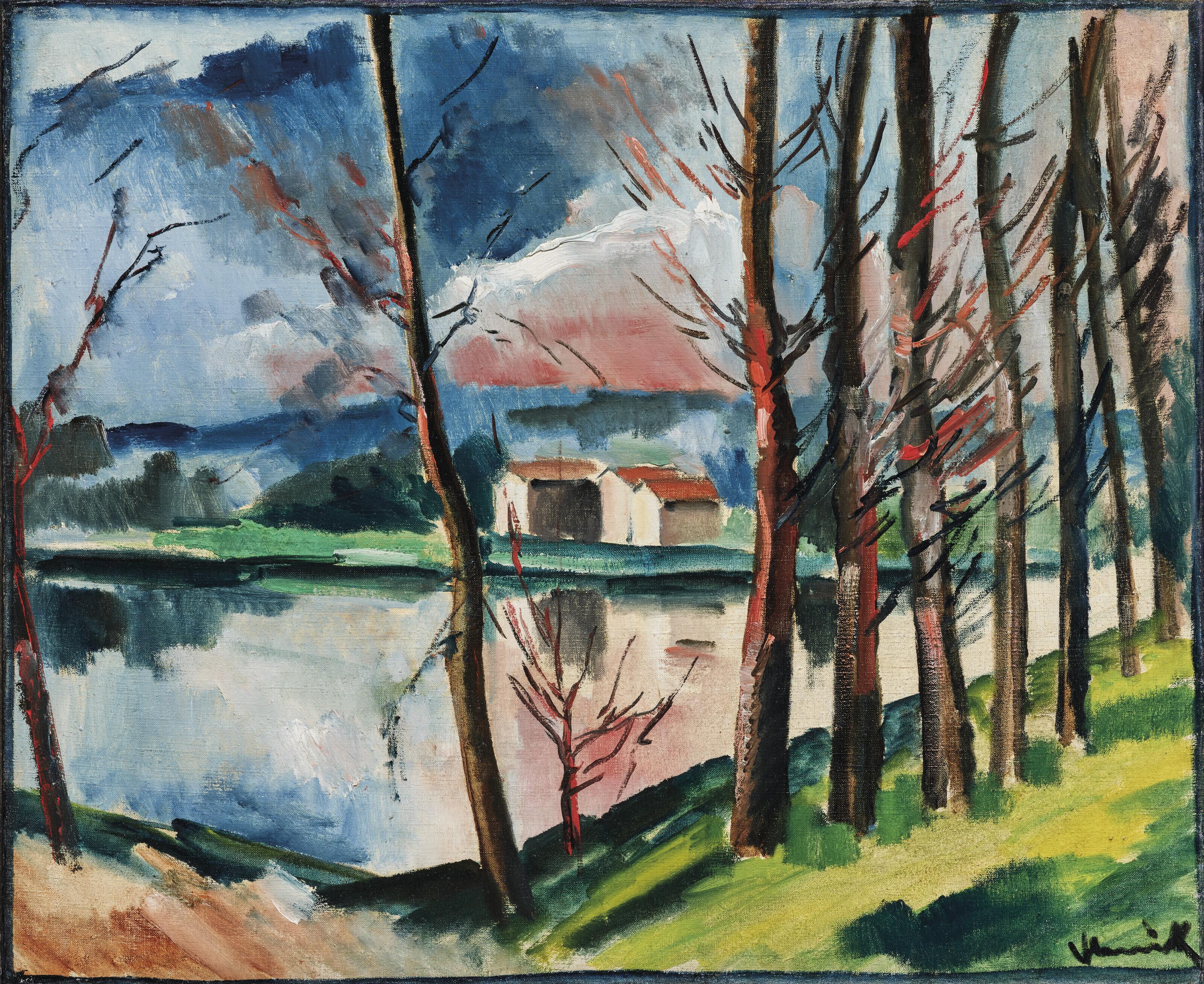 Maurice de Vlaminck - Paysage au bord de l\'eau