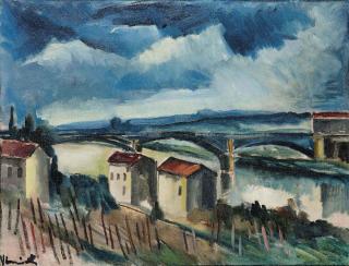 Maurice De Vlaminck - Paysage Au Pont