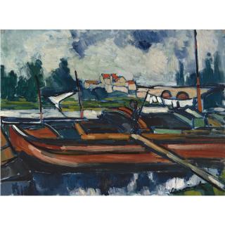 Maurice De Vlaminck - Péniche Sur La Rivière