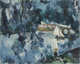 Maurice De Vlaminck - Personnage assis au bord de la Seine