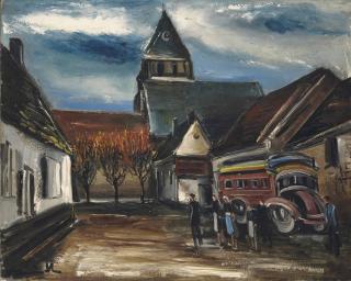 Maurice De Vlaminck - Place de village à l\'autobus