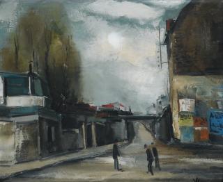 Maurice De Vlaminck - Rue De Village Avec Personnages