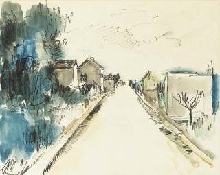 Maurice De Vlaminck - Scène de village