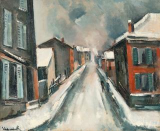 Maurice de Vlaminck - Village animé sous la neige