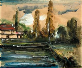 Maurice De Vlaminck - Village Au Bord D\'Un Étang