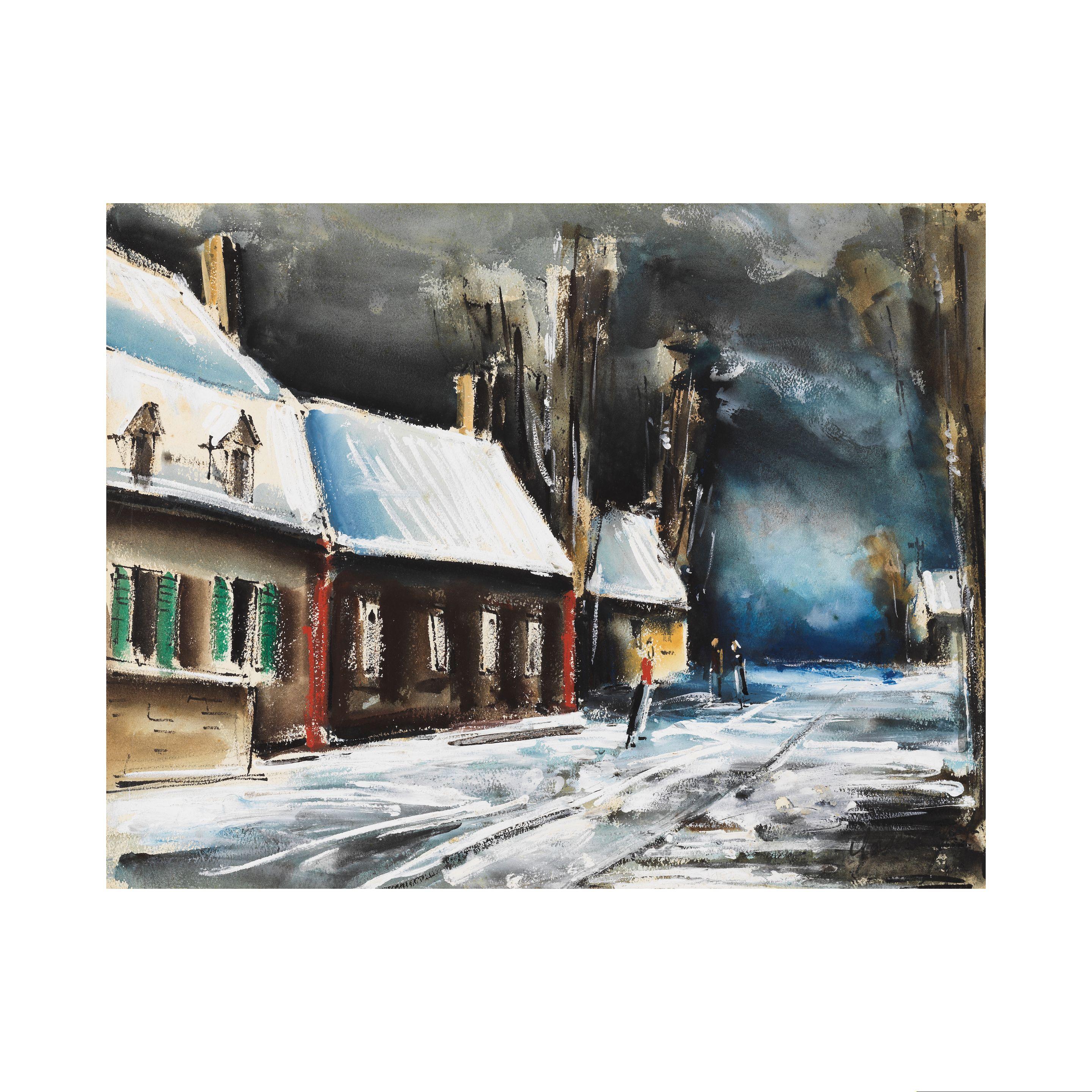 Maurice De Vlaminck - Village sous la neige