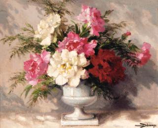 Maurice Décamps - A Vase Of Mixed Roses