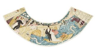 Maurice Denis - Au pont du Nord, un bal était donné (étude pour un abat-jour)