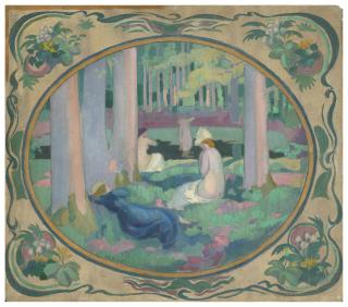 Maurice Denis - Dans la forêt (carton de tapisserie)
