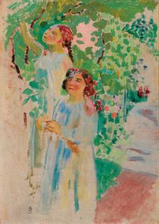 Maurice Denis - Deux jeunes filles dans un verger