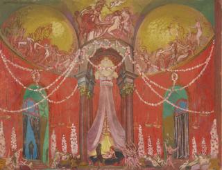Maurice Denis - La Palais De La Reine De Volupté From La Légende De Saint Christophe