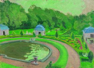 Maurice Denis - Le Château De Rosanbo, Le Bassin Et Les Pavillons (Esquisse 2)