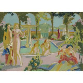 Maurice Denis - Les Jardins D\'Armide, Esquisse