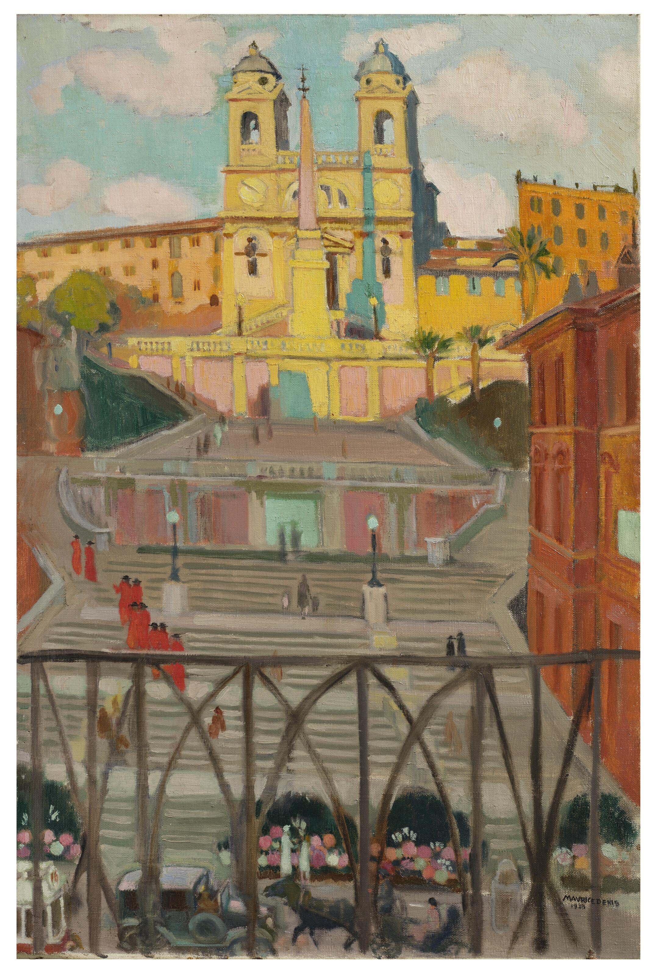 Maurice Denis - L’Escalier d’Espagne et la Trinité-des-Monts, le soir