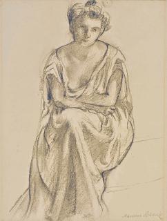 Maurice Denis - Modèle assis aux bras croisés