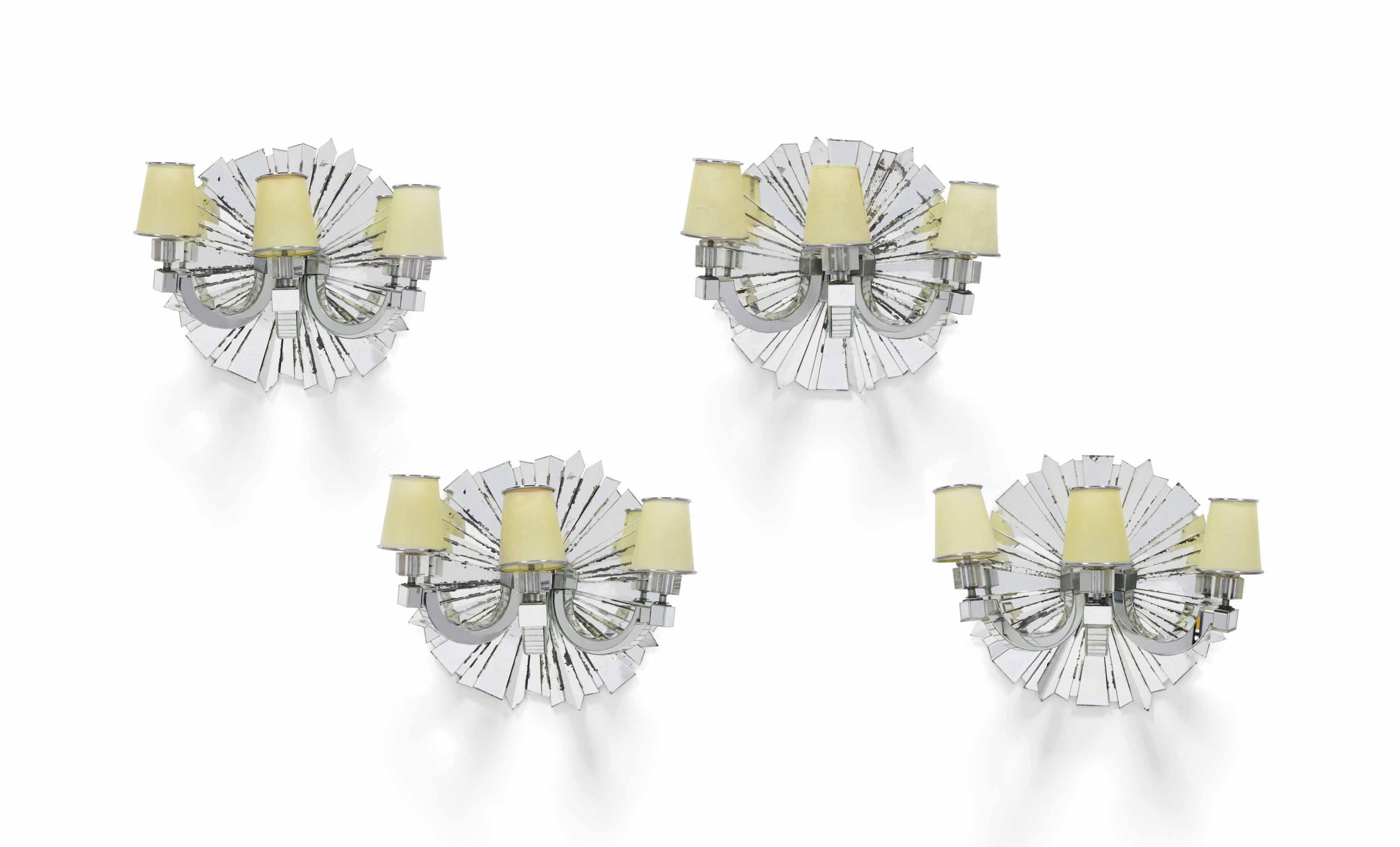 Maurice Dufrêne - ENSEMBLE DE QUATRE APPLIQUES, LE MODELE CREE EN 1937, EDITEES PAR LA MAITRISE