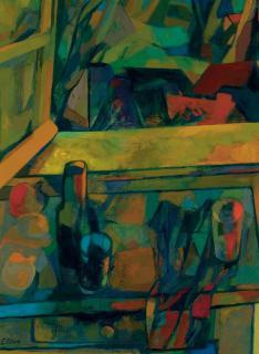 Maurice Esteve - Nature morte devant la fenêtre