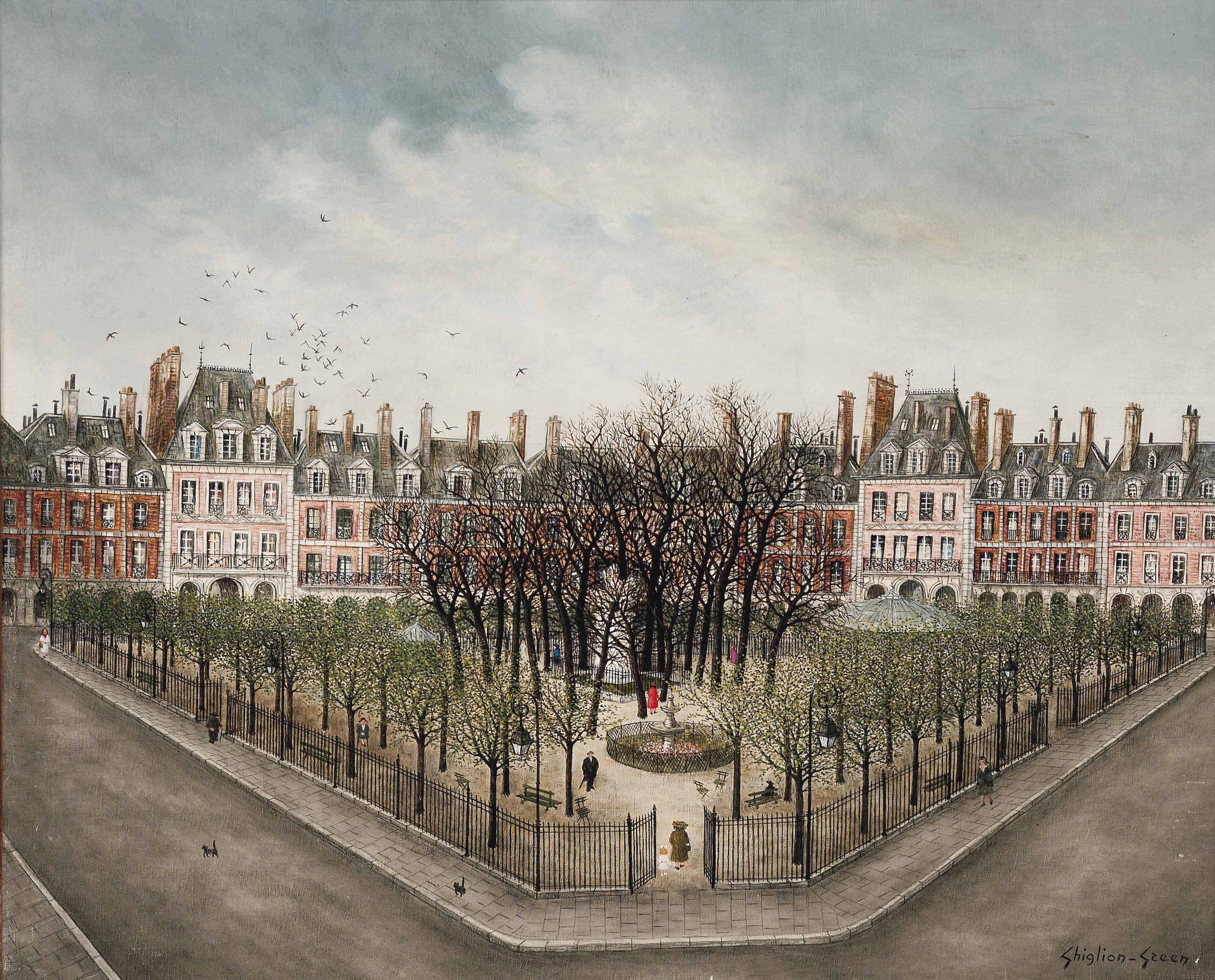 Maurice Ghiglion-Green - Paris, La Place De Vosges