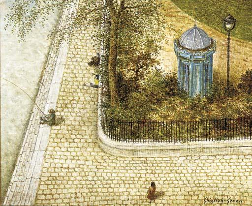 Maurice Ghiglion-Green - Un coin du square du Vert-Galant