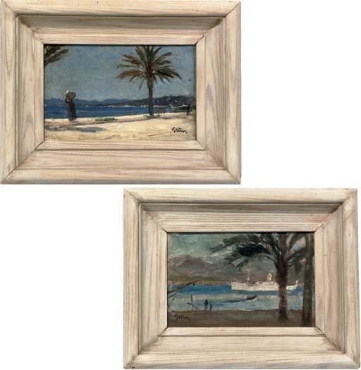 Maurice Grün - A Pair of French Paintings of Mediterranean Coastal Views