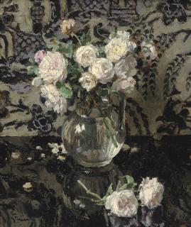 Maurice Grün - White roses